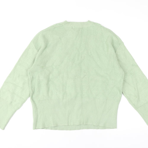 Marks and Spencer Womens Green M Cable-Knit Crew Neck Jumper