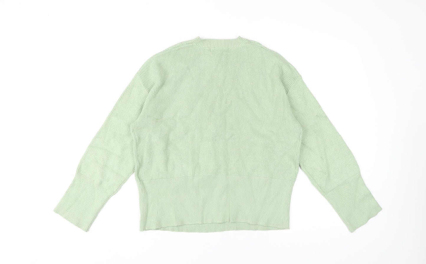 Marks and Spencer Womens Green M Cable-Knit Crew Neck Jumper