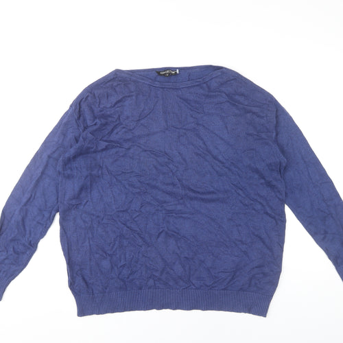 Debenhams Women Blue Size 18 Crew Neck Pullover Jumper