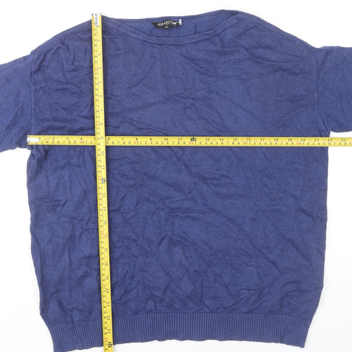Debenhams Women Blue Size 18 Crew Neck Pullover Jumper