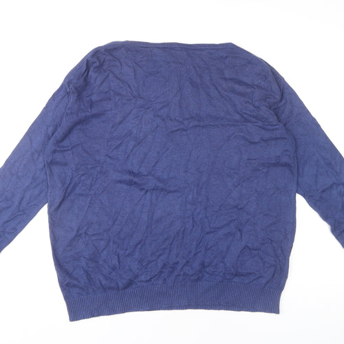 Debenhams Women Blue Size 18 Crew Neck Pullover Jumper