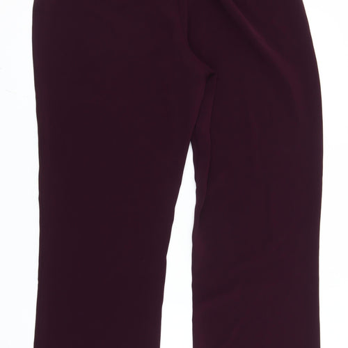 Direction Women Purple Size 16 Straight Leg Trousers Polyester