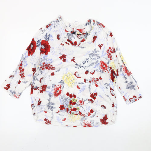 Marks and Spencer Women’s Multicoloured Floral Tunic Blouse Size 14