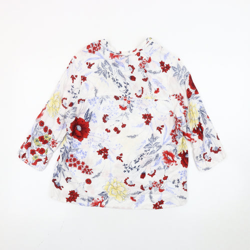 Marks and Spencer Women’s Multicoloured Floral Tunic Blouse Size 14