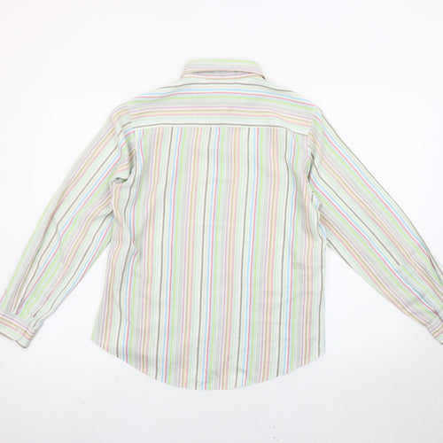 ROWLANDS Womens Multicoloured Striped Long Sleeve Button-Up Shirt M