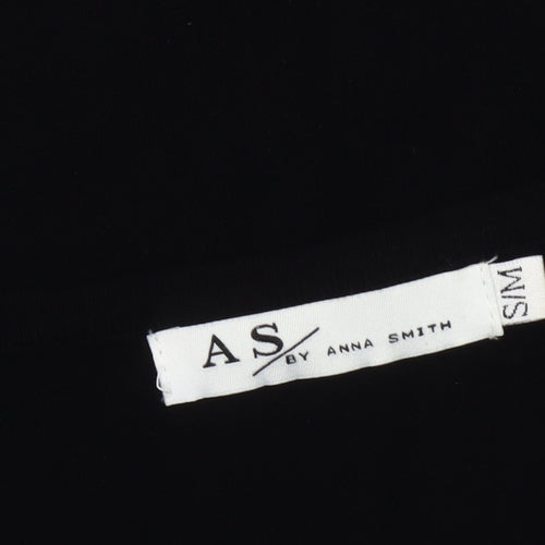 Anna Smith Women's Black Bell Sleeve Crew Neck Jumper Size S