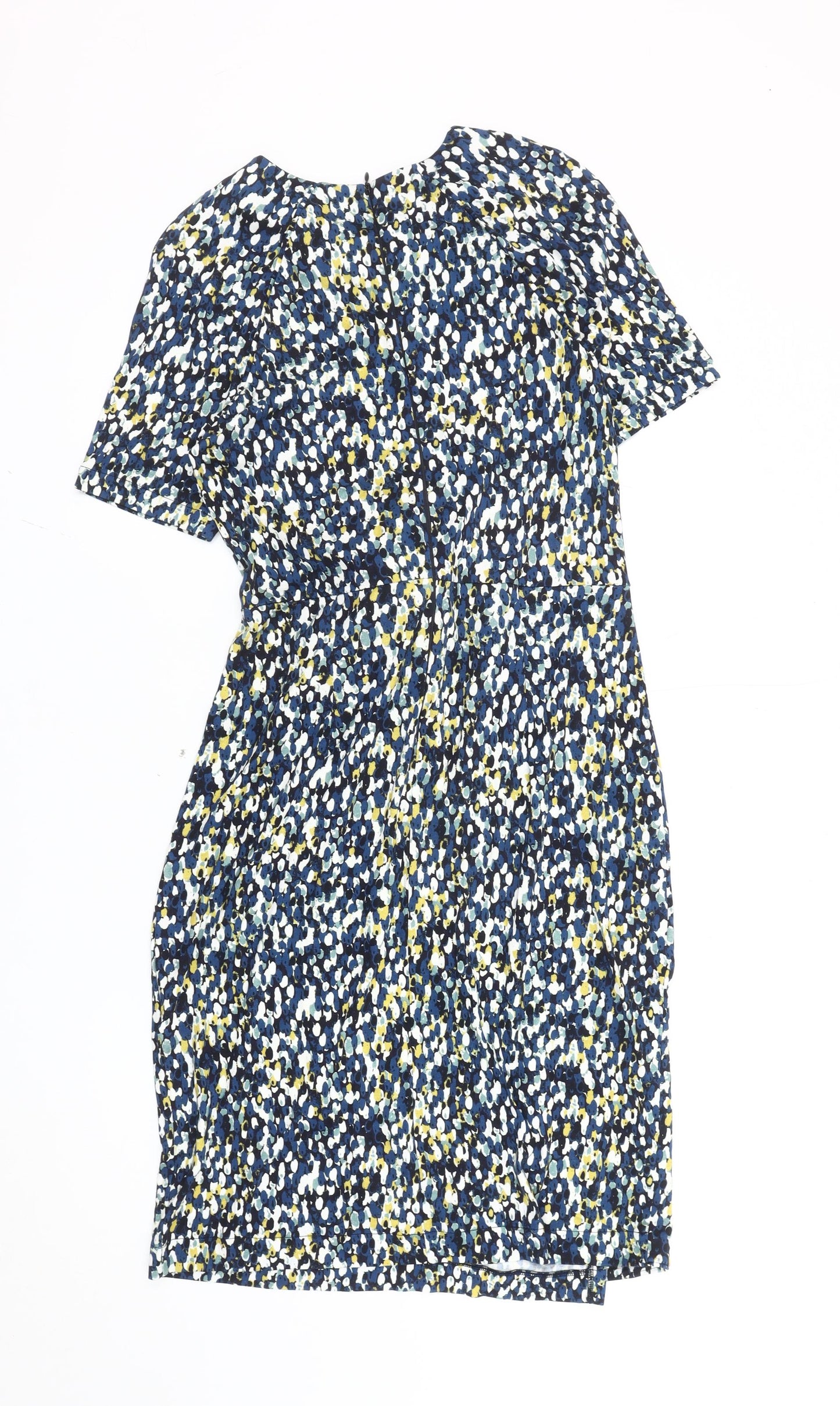 Jigsaw Women’s Multicoloured M Sheath Knee Length Ruched Dress