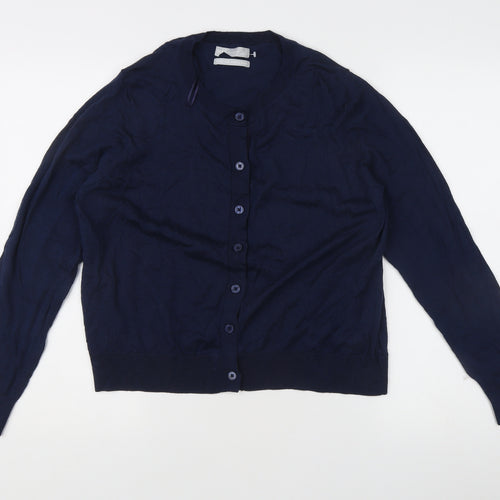 Marks and Spencer Women's Blue Size 16 Cardigan Merino Wool