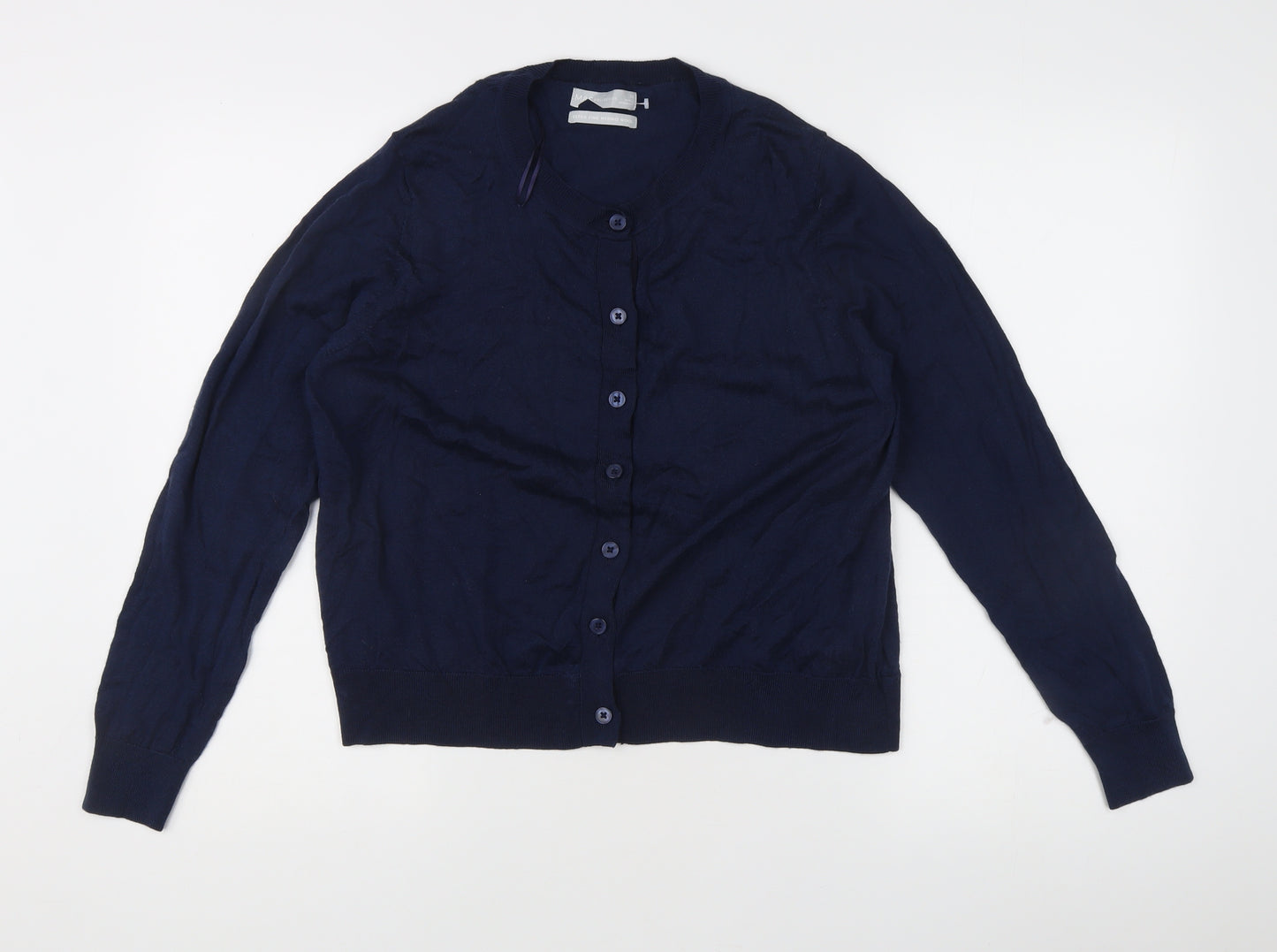 Marks and Spencer Women's Blue Size 16 Cardigan Merino Wool
