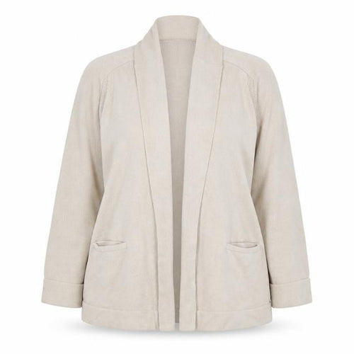 Marks and Spencer Women Beige Wool Blend Cardigan UK 16 Collared Knit