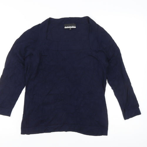 Austin Reed Women’s Blue M Cardigan Tight-Knit 3/4 Sleeve Raglan