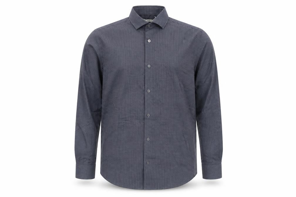 Jack & Jones Men’s Blue Check Slim Fit Cotton Shirt M Long Sleeve