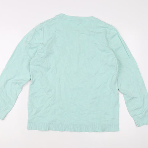 Bonmarché Women's Green Floral Embroidered Pullover Jumper Size 12