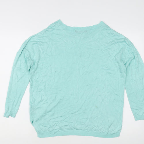 Marks and Spencer Women's Pale Jade Green L Pullover Jumper Knit