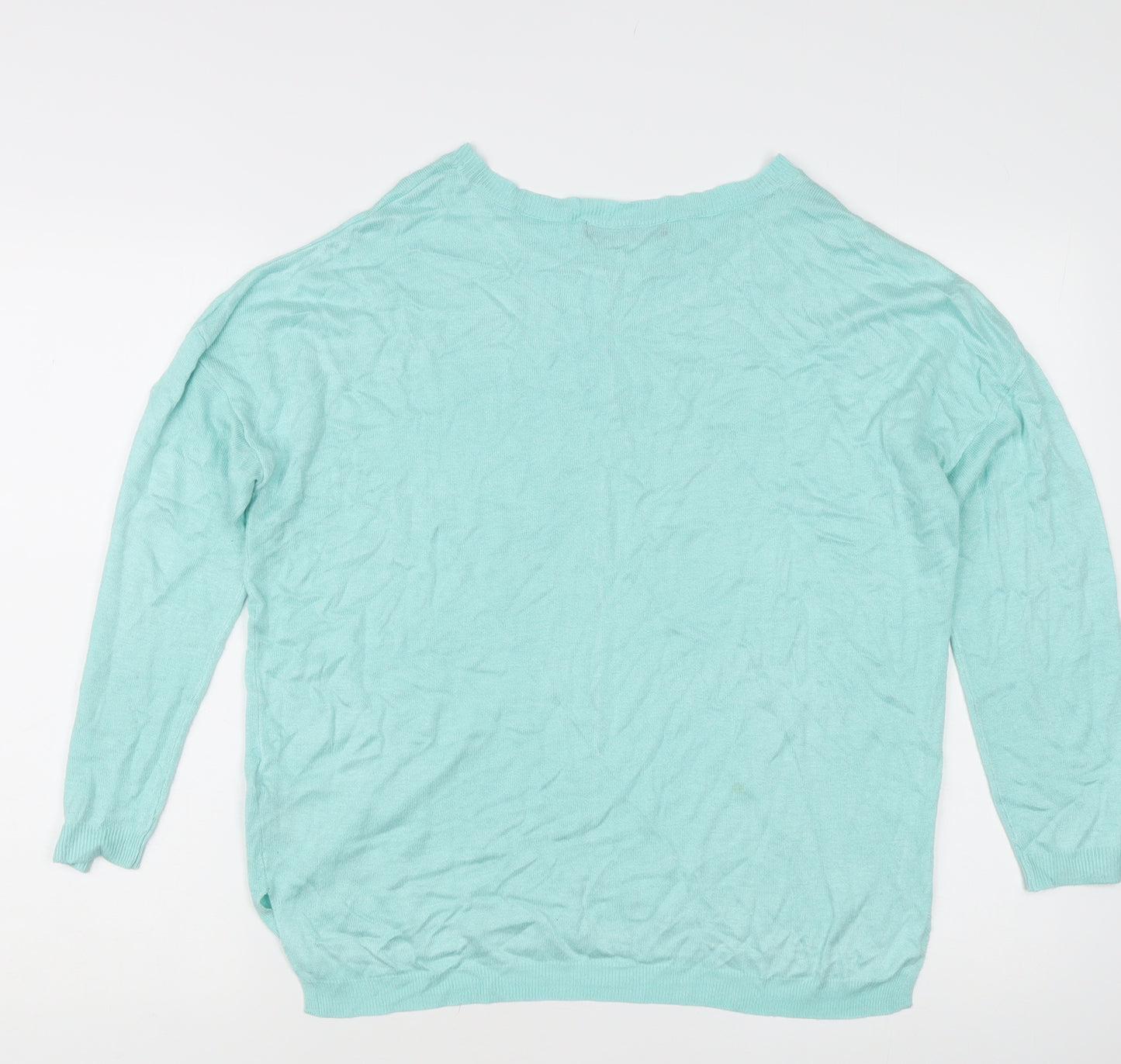 Marks and Spencer Women's Pale Jade Green L Pullover Jumper Knit