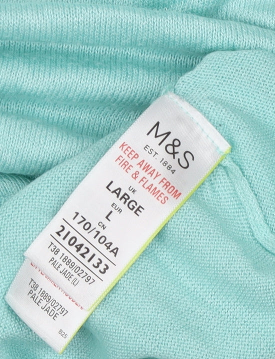 Marks and Spencer Women's Pale Jade Green L Pullover Jumper Knit
