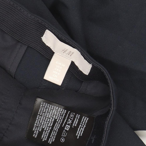 H&M Women’s Black Slim Fit Straight Leg Trousers Size 8 Workwear