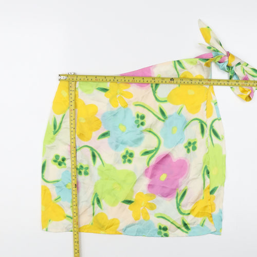 ASOS DESIGN Women’s Multicoloured Floral Tie Cover-Up UK 12