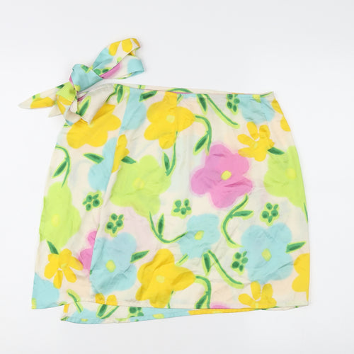 ASOS DESIGN Women’s Multicoloured Floral Tie Cover-Up UK 12