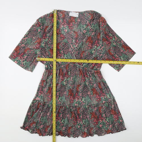 ASOS DESIGN Women's Multicoloured Floral Fit & Flare Dress Size 10