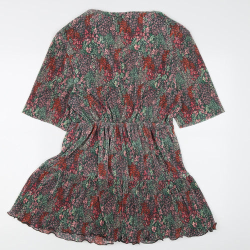 ASOS DESIGN Women's Multicoloured Floral Fit & Flare Dress Size 10