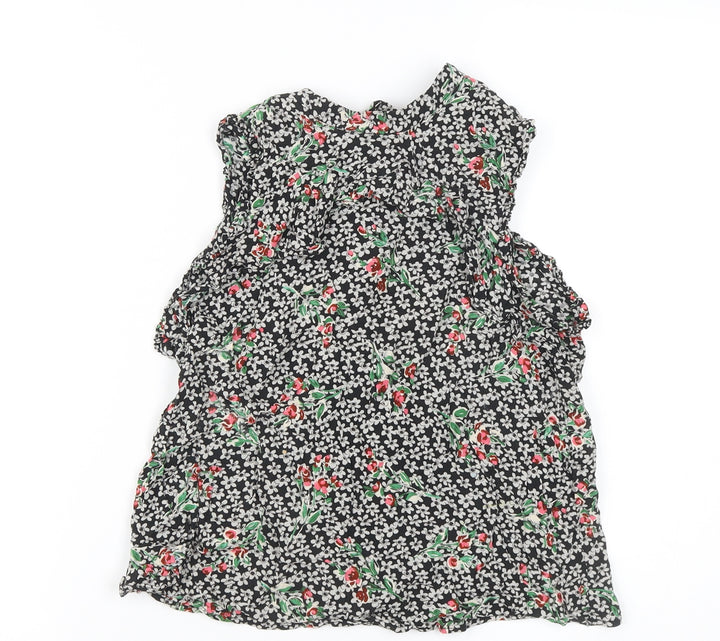 Zara Women’s Multicoloured Floral Sleeveless Tunic Blouse Size S