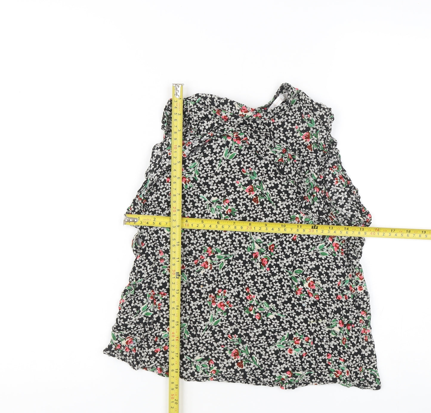 Zara Women’s Multicoloured Floral Sleeveless Tunic Blouse Size S