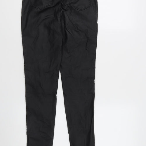 Missguided Women’s Black Cargo Trousers L Slim Fit Tapered Zip Pockets