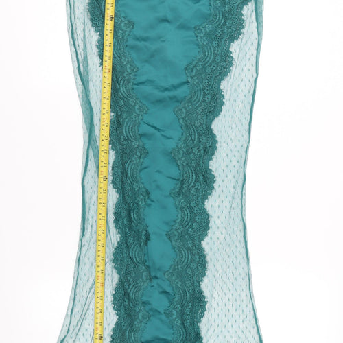 PrettyLittleThing Women’s Green Size 8 High Rise Lace Pencil Skirt