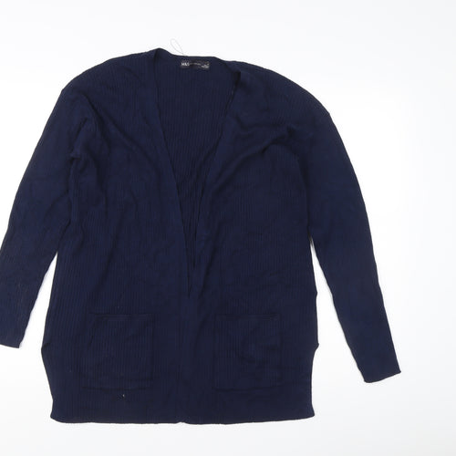 Marks and Spencer Women's Blue Medium Open Front Cardigan
