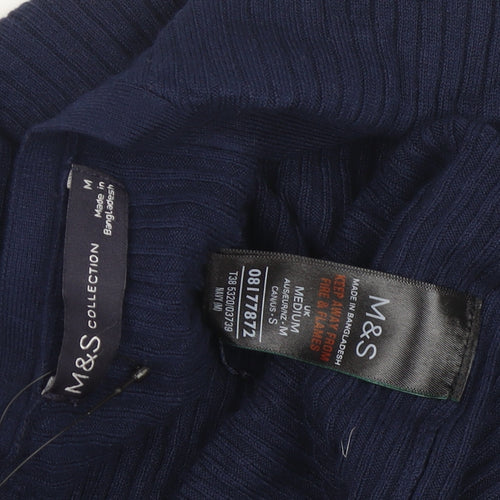 Marks and Spencer Women's Blue Medium Open Front Cardigan