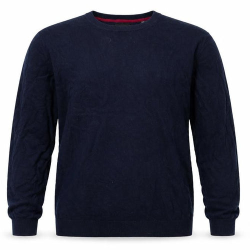 Burton Menswear Men’s Blue XL Cotton Crew Neck Pullover Jumper