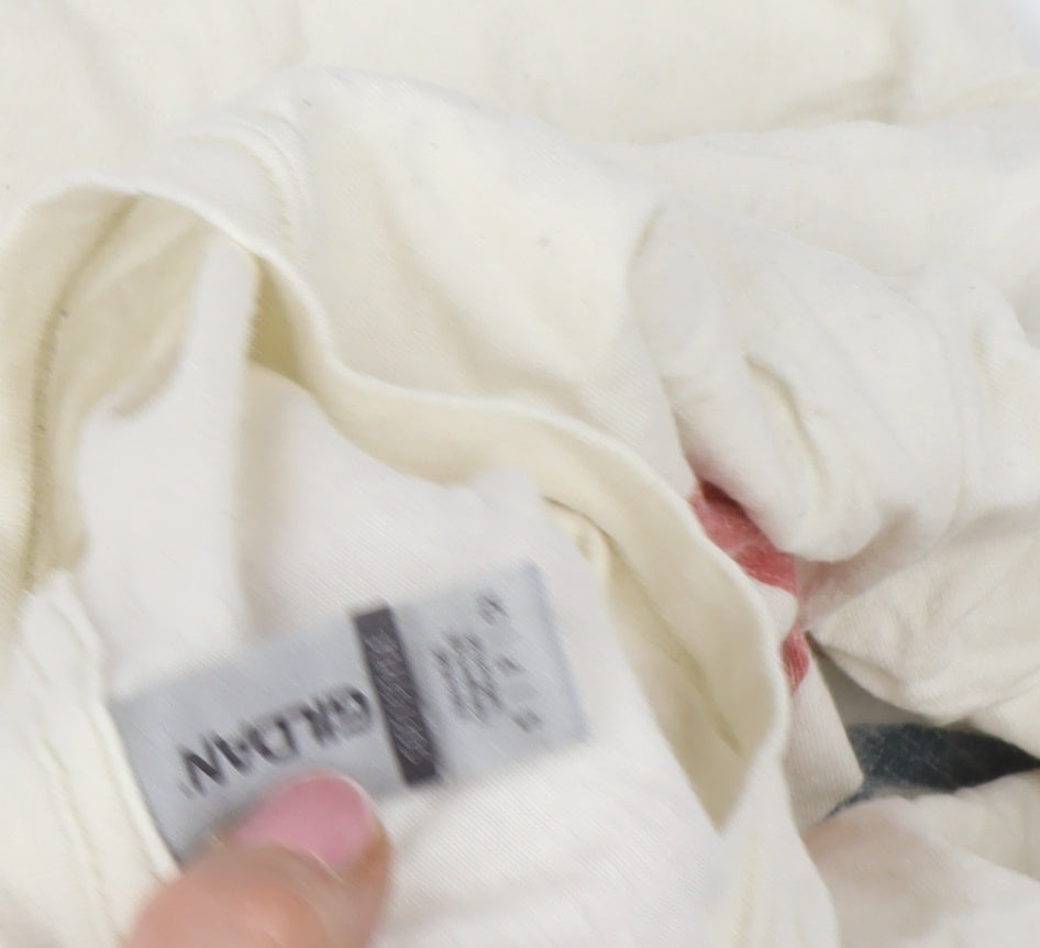 Gildan Men’s Ivory AC/DC Band Graphic T-Shirt Size L