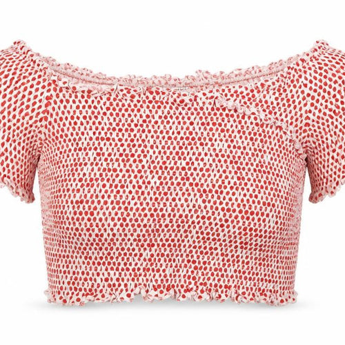 Zara Trafaluc Women’s Multicoloured Polka Dot Cropped Blouse S