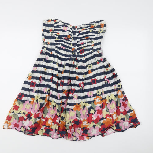 Miss Selfridge Women’s Multicoloured UK 10 Strapless Short Dress