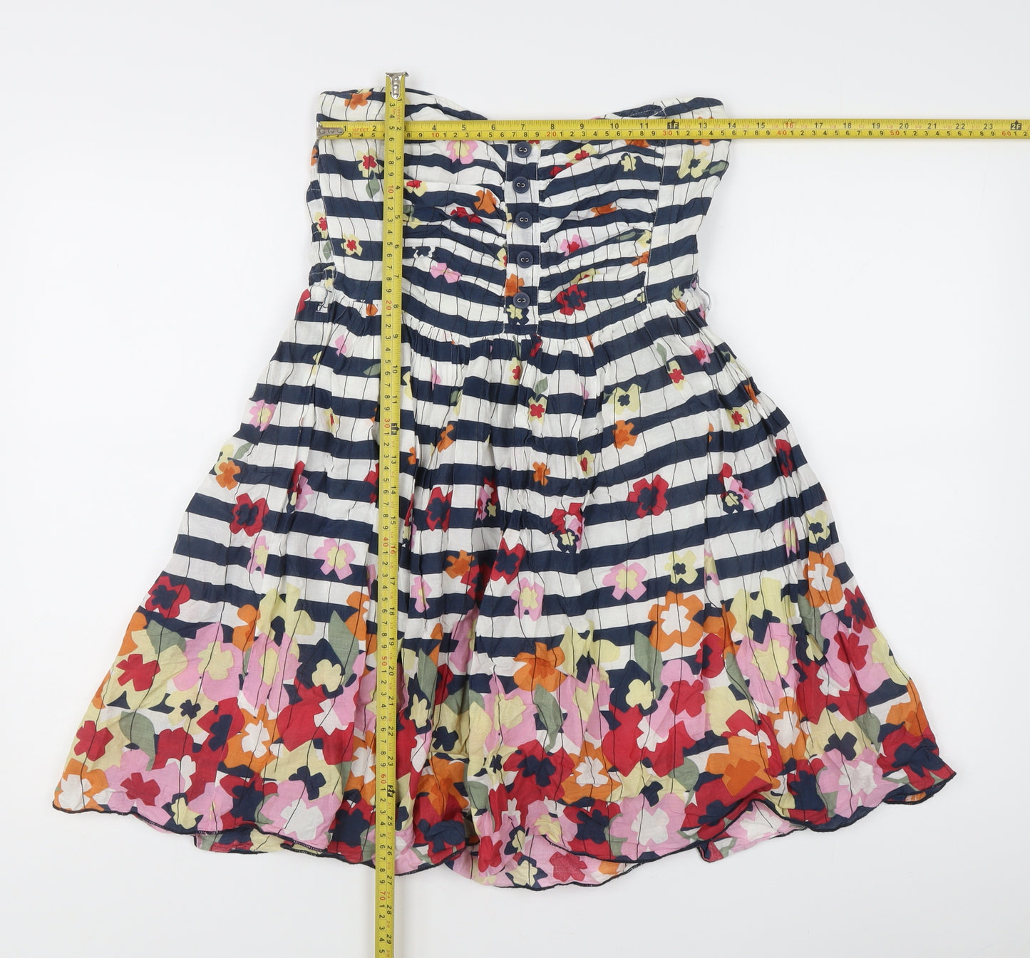 Miss Selfridge Women’s Multicoloured UK 10 Strapless Short Dress