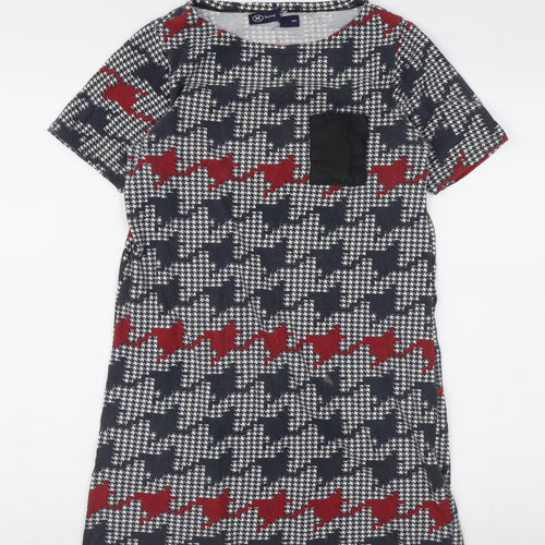 Herring Women's Multicoloured Houndstooth Shift Dress M