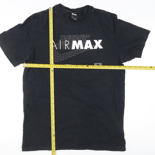 Nike Men's Black Air Max Graphic Print Cotton T-Shirt M Short Sleeve