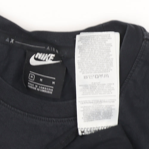 Nike Men's Black Air Max Graphic Print Cotton T-Shirt M Short Sleeve