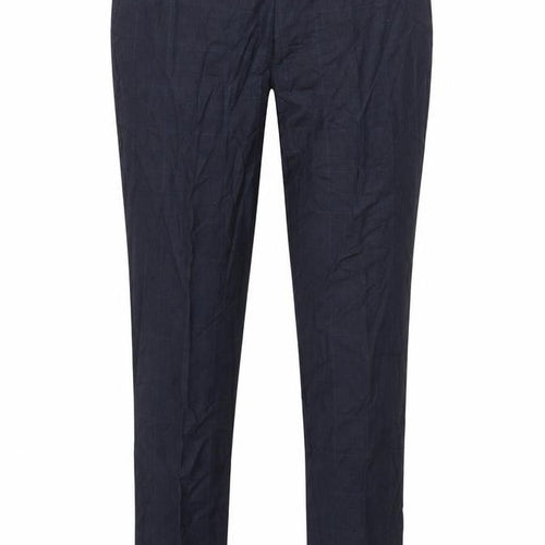Marks and Spencer Men’s Blue Slim Fit Wool Check Suit Trousers 38W 33L