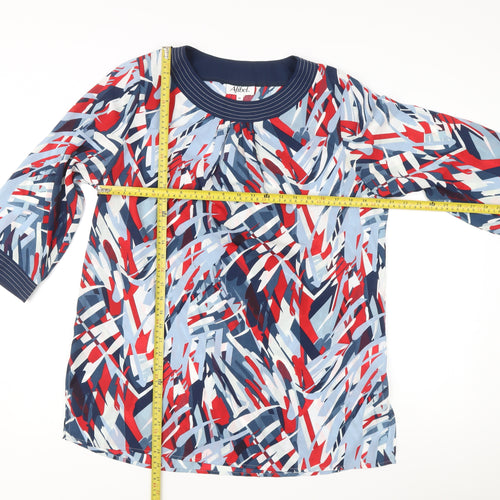 Afibel Women’s Multicoloured Geometric Tunic Blouse M 3/4 Sleeve