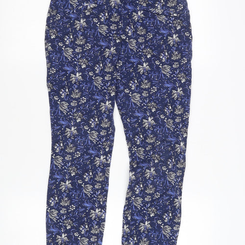 GAP Women's Blue Floral Ankle Skinny Trousers Size 6 Slim Fit