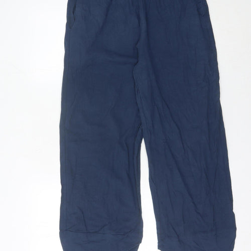 MISSLOOK Women’s Blue Cotton Straight Leg Trousers L