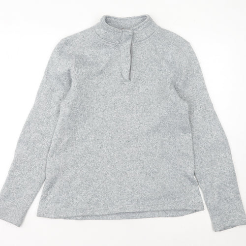 Mountain Warehouse Women’s Grey Henley Sweatshirt Size 12 Polyester