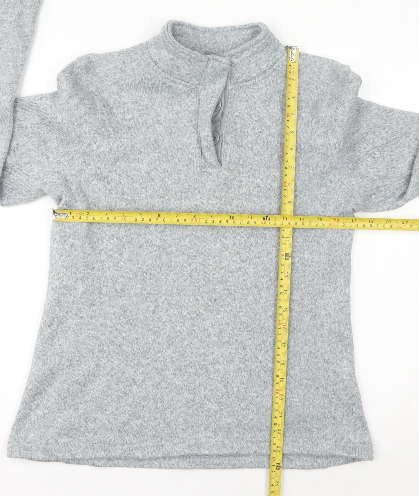 Mountain Warehouse Women’s Grey Henley Sweatshirt Size 12 Polyester