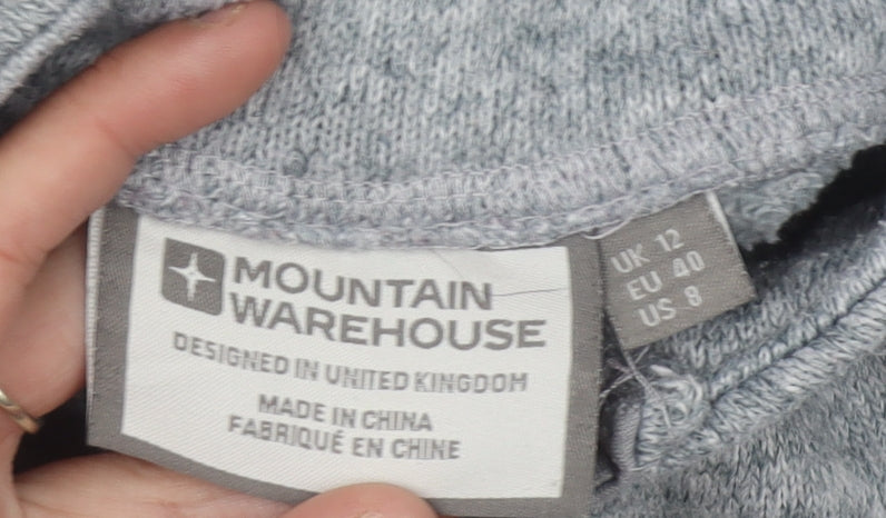 Mountain Warehouse Women’s Grey Henley Sweatshirt Size 12 Polyester