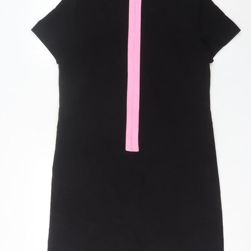Debenhams Women’s Black White Pink Colourblock Shift Dress Size 14