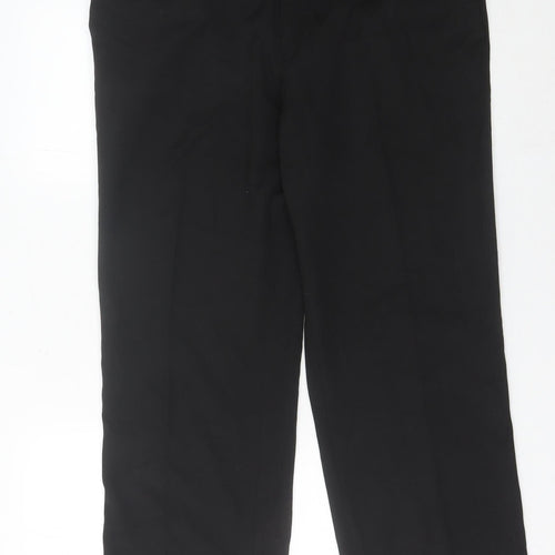 Next Men's Black Regular Fit Dress Trousers - 36R Waist, Formal Wear