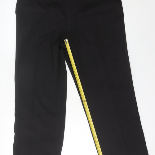 Next Men's Black Regular Fit Dress Trousers - 36R Waist, Formal Wear