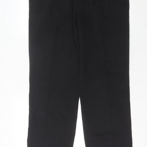 Next Men's Black Regular Fit Dress Trousers - 36R Waist, Formal Wear